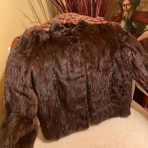 Women’s Mahogany Rib Mink Jacket - Size 16